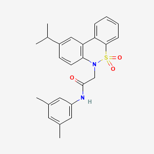 N-(3,5-dimethylphenyl)-2-(9-isopropyl-5,5-dioxido-6H-dibenzo[c,e][1,2]thiazin-6-yl)acetamide