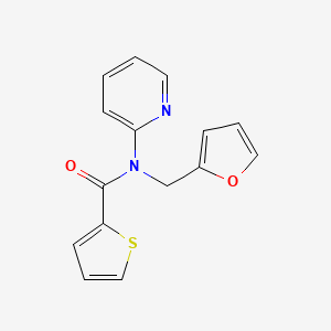 molecular formula C15H12N2O2S B11366033 N-(furan-2-ylmethyl)-N-(pyridin-2-yl)thiophene-2-carboxamide 