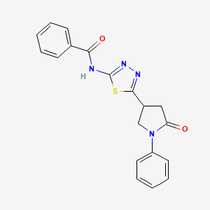 N-[5-(5-oxo-1-phenylpyrrolidin-3-yl)-1,3,4-thiadiazol-2-yl]benzamide