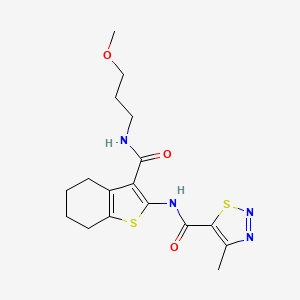 N-{3-[(3-methoxypropyl)carbamoyl]-4,5,6,7-tetrahydro-1-benzothiophen-2-yl}-4-methyl-1,2,3-thiadiazole-5-carboxamide