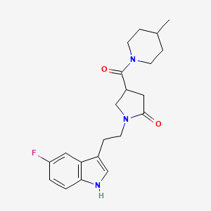 1-[2-(5-fluoro-1H-indol-3-yl)ethyl]-4-[(4-methylpiperidin-1-yl)carbonyl]pyrrolidin-2-one