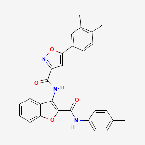 5-(3,4-dimethylphenyl)-N-{2-[(4-methylphenyl)carbamoyl]-1-benzofuran-3-yl}-1,2-oxazole-3-carboxamide