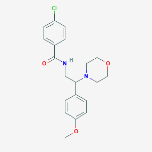 molecular formula C20H23ClN2O3 B11366116 4-chloro-N-[2-(4-methoxyphenyl)-2-(morpholin-4-yl)ethyl]benzamide 