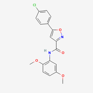 molecular formula C18H15ClN2O4 B11366168 5-(4-chlorophenyl)-N-(2,5-dimethoxyphenyl)-1,2-oxazole-3-carboxamide 