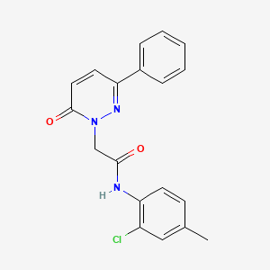 molecular formula C19H16ClN3O2 B11366209 N-(2-chloro-4-methylphenyl)-2-(6-oxo-3-phenylpyridazin-1(6H)-yl)acetamide 