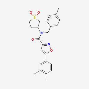 5-(3,4-dimethylphenyl)-N-(1,1-dioxidotetrahydrothiophen-3-yl)-N-(4-methylbenzyl)-1,2-oxazole-3-carboxamide