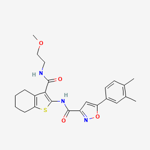 5-(3,4-dimethylphenyl)-N-{3-[(2-methoxyethyl)carbamoyl]-4,5,6,7-tetrahydro-1-benzothiophen-2-yl}-1,2-oxazole-3-carboxamide