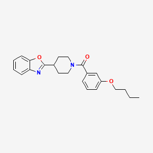 molecular formula C23H26N2O3 B11366239 2-[1-(3-Butoxybenzoyl)piperidin-4-yl]-1,3-benzoxazole 