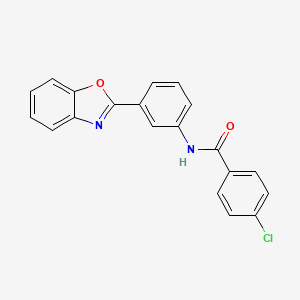 N-[3-(1,3-benzoxazol-2-yl)phenyl]-4-chlorobenzamide