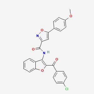 N-{2-[(4-chlorophenyl)carbonyl]-1-benzofuran-3-yl}-5-(4-methoxyphenyl)-1,2-oxazole-3-carboxamide