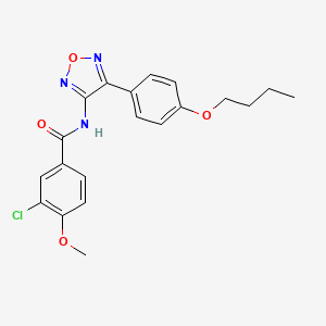 molecular formula C20H20ClN3O4 B11366308 N-[4-(4-butoxyphenyl)-1,2,5-oxadiazol-3-yl]-3-chloro-4-methoxybenzamide 