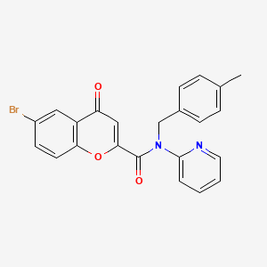 6-bromo-N-(4-methylbenzyl)-4-oxo-N-(pyridin-2-yl)-4H-chromene-2-carboxamide