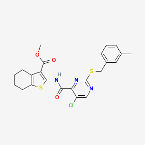 Methyl 2-[({5-chloro-2-[(3-methylbenzyl)sulfanyl]pyrimidin-4-yl}carbonyl)amino]-4,5,6,7-tetrahydro-1-benzothiophene-3-carboxylate