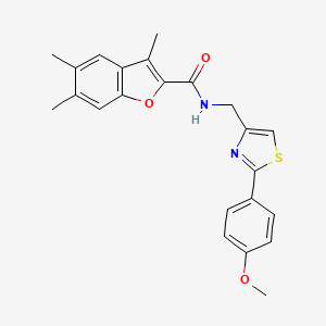 N-{[2-(4-methoxyphenyl)-1,3-thiazol-4-yl]methyl}-3,5,6-trimethyl-1-benzofuran-2-carboxamide