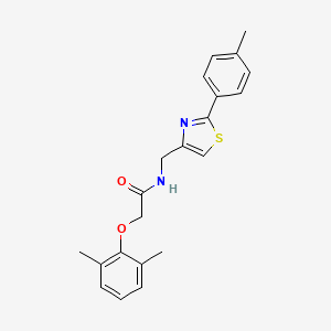 molecular formula C21H22N2O2S B11366324 2-(2,6-dimethylphenoxy)-N-{[2-(4-methylphenyl)-1,3-thiazol-4-yl]methyl}acetamide 