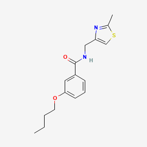 molecular formula C16H20N2O2S B11366368 3-butoxy-N-[(2-methyl-1,3-thiazol-4-yl)methyl]benzamide 