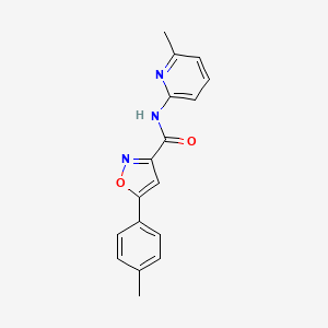 molecular formula C17H15N3O2 B11366370 5-(4-methylphenyl)-N-(6-methylpyridin-2-yl)-1,2-oxazole-3-carboxamide 