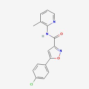 5-(4-chlorophenyl)-N-(3-methylpyridin-2-yl)-1,2-oxazole-3-carboxamide