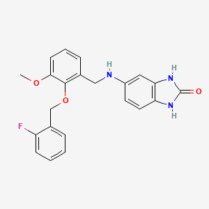 5-({2-[(2-fluorobenzyl)oxy]-3-methoxybenzyl}amino)-1,3-dihydro-2H-benzimidazol-2-one