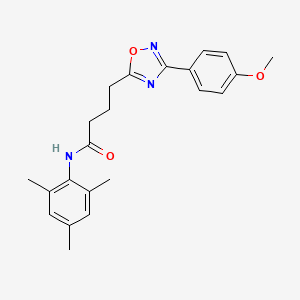 4-[3-(4-methoxyphenyl)-1,2,4-oxadiazol-5-yl]-N-(2,4,6-trimethylphenyl)butanamide