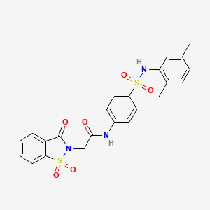 N-{4-[(2,5-dimethylphenyl)sulfamoyl]phenyl}-2-(1,1-dioxido-3-oxo-1,2-benzothiazol-2(3H)-yl)acetamide