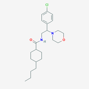 4-butyl-N-[2-(4-chlorophenyl)-2-(morpholin-4-yl)ethyl]cyclohexanecarboxamide