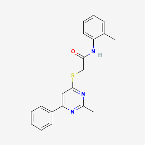 molecular formula C20H19N3OS B11366577 2-[(2-Methyl-6-phenylpyrimidin-4-YL)sulfanyl]-N-(2-methylphenyl)acetamide 