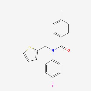 N-(4-fluorophenyl)-4-methyl-N-(thiophen-2-ylmethyl)benzamide