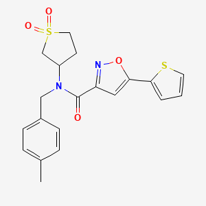 N-(1,1-dioxidotetrahydrothiophen-3-yl)-N-(4-methylbenzyl)-5-(thiophen-2-yl)-1,2-oxazole-3-carboxamide