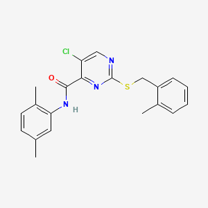 5-chloro-N-(2,5-dimethylphenyl)-2-[(2-methylbenzyl)sulfanyl]pyrimidine-4-carboxamide