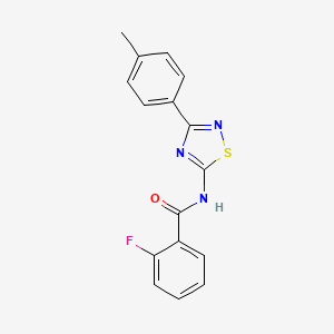 molecular formula C16H12FN3OS B11366624 2-fluoro-N-[3-(4-methylphenyl)-1,2,4-thiadiazol-5-yl]benzamide 