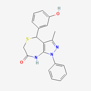 4-(3-hydroxyphenyl)-3-methyl-1-phenyl-4,6-dihydro-1H-pyrazolo[3,4-e][1,4]thiazepin-7-ol