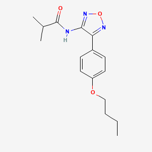 molecular formula C16H21N3O3 B11366667 N-[4-(4-butoxyphenyl)-1,2,5-oxadiazol-3-yl]-2-methylpropanamide 