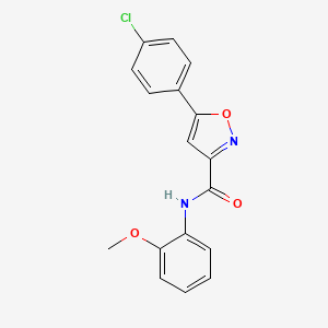 5-(4-chlorophenyl)-N-(2-methoxyphenyl)-1,2-oxazole-3-carboxamide