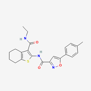 N-[3-(ethylcarbamoyl)-4,5,6,7-tetrahydro-1-benzothiophen-2-yl]-5-(4-methylphenyl)-1,2-oxazole-3-carboxamide