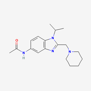 N-[2-(piperidin-1-ylmethyl)-1-(propan-2-yl)-1H-benzimidazol-5-yl]acetamide