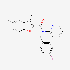 N-(4-fluorobenzyl)-3,5-dimethyl-N-(pyridin-2-yl)-1-benzofuran-2-carboxamide