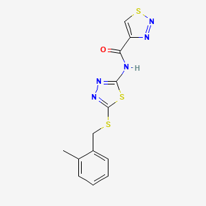 N-{5-[(2-methylbenzyl)sulfanyl]-1,3,4-thiadiazol-2-yl}-1,2,3-thiadiazole-4-carboxamide