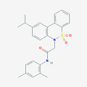 N-(2,4-dimethylphenyl)-2-(9-isopropyl-5,5-dioxido-6H-dibenzo[c,e][1,2]thiazin-6-yl)acetamide