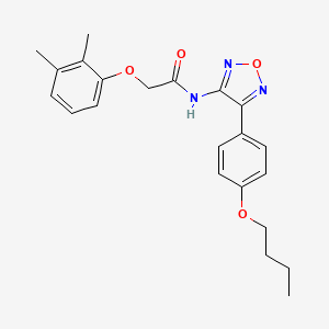 molecular formula C22H25N3O4 B11366759 N-[4-(4-butoxyphenyl)-1,2,5-oxadiazol-3-yl]-2-(2,3-dimethylphenoxy)acetamide 