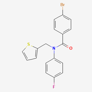 4-bromo-N-(4-fluorophenyl)-N-(thiophen-2-ylmethyl)benzamide