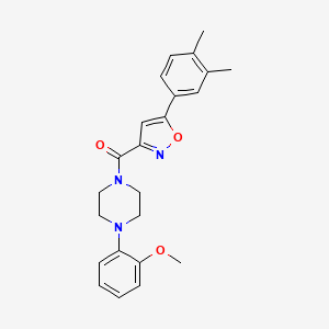 molecular formula C23H25N3O3 B11366793 [5-(3,4-Dimethylphenyl)-1,2-oxazol-3-yl][4-(2-methoxyphenyl)piperazin-1-yl]methanone 