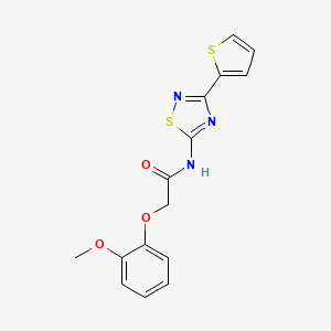 2-(2-methoxyphenoxy)-N-[3-(thiophen-2-yl)-1,2,4-thiadiazol-5-yl]acetamide