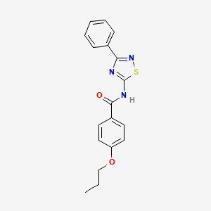 molecular formula C18H17N3O2S B11366802 N-(3-phenyl-1,2,4-thiadiazol-5-yl)-4-propoxybenzamide 