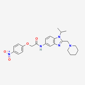 molecular formula C24H29N5O4 B11366836 2-(4-nitrophenoxy)-N-[2-(piperidin-1-ylmethyl)-1-(propan-2-yl)-1H-benzimidazol-5-yl]acetamide 