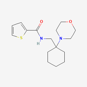 molecular formula C16H24N2O2S B11366844 N-{[1-(morpholin-4-yl)cyclohexyl]methyl}thiophene-2-carboxamide 