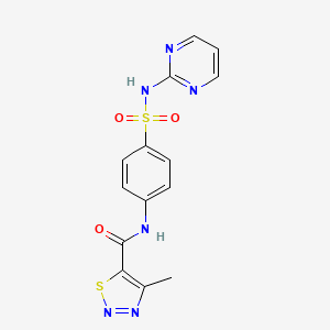 4-methyl-N-[4-(pyrimidin-2-ylsulfamoyl)phenyl]-1,2,3-thiadiazole-5-carboxamide