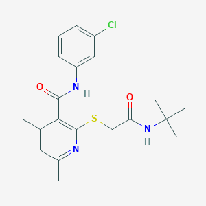 2-{[2-(tert-butylamino)-2-oxoethyl]sulfanyl}-N-(3-chlorophenyl)-4,6-dimethylpyridine-3-carboxamide