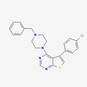 4-(4-Benzylpiperazin-1-yl)-5-(4-chlorophenyl)thieno[2,3-d]pyrimidine