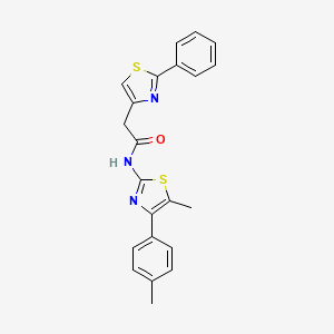 N-[5-methyl-4-(4-methylphenyl)-1,3-thiazol-2-yl]-2-(2-phenyl-1,3-thiazol-4-yl)acetamide